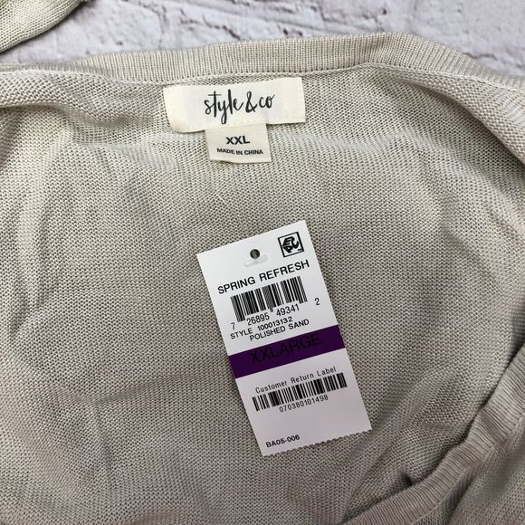 NWT Style & Co Women Short Sleeve Blouse Knit Top Size XXL 2XL Viscose B226 -3 - Picture 13 of 13